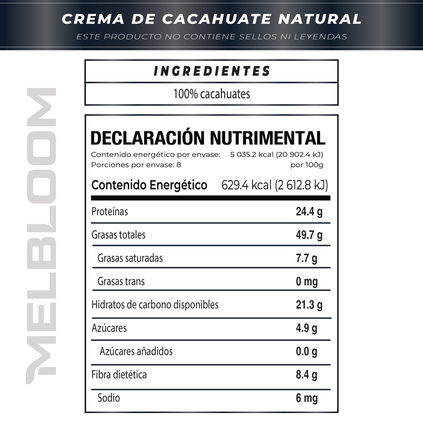 Crema de Cacahuate Natural | 800g