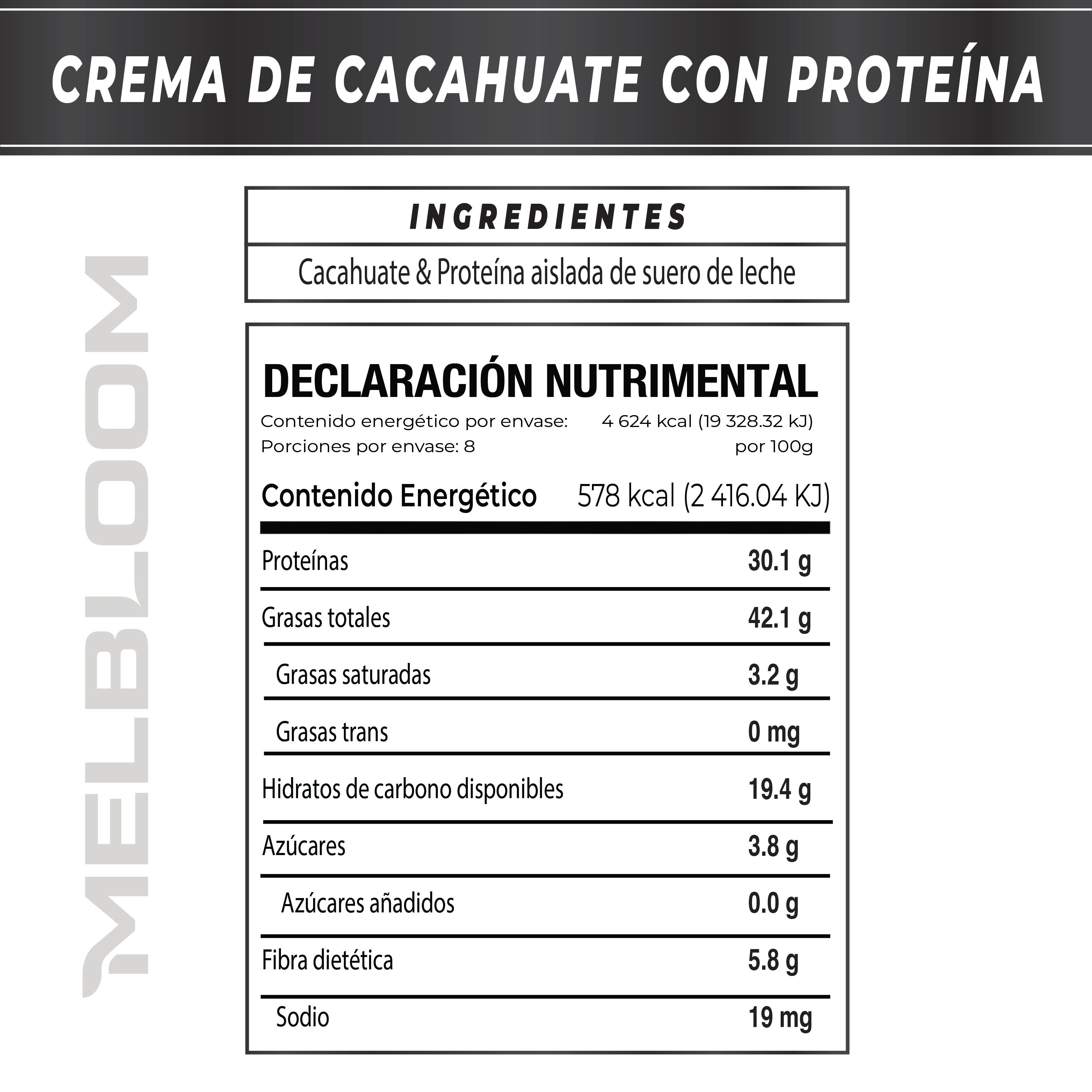 Crema de Cacahuate Whey Protein 800g