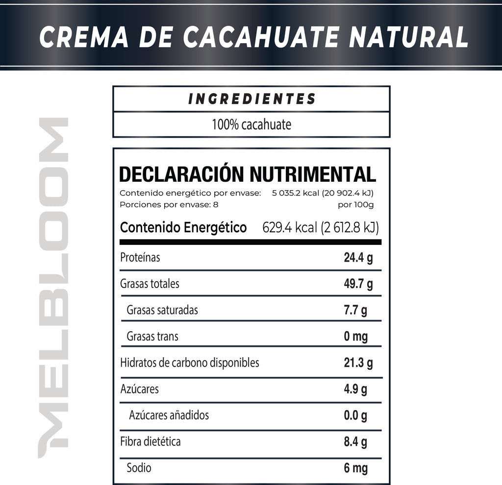 Crema de Cacahuate Natural 800g